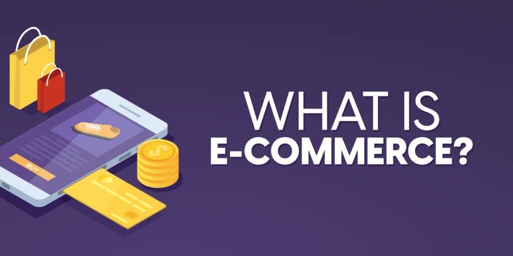Ecommerce refers to buying and selling goods or services through websites, apps, and online marketplaces.