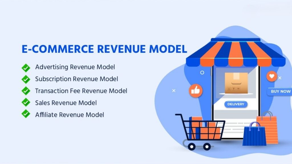Ecommerce Explained: Definition, Benefits, Types & Examples – various revenue models used in ecommerce businesses