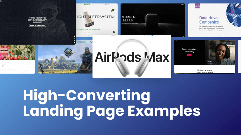 Examples of high-converting Ecommerce Landing Pages optimized for sales and lead generation