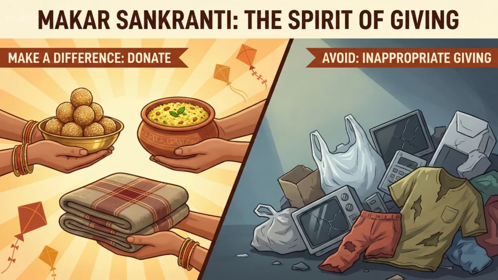 Zodiac-wise donations for Makar Sankranti highlighting the importance of giving and charity
