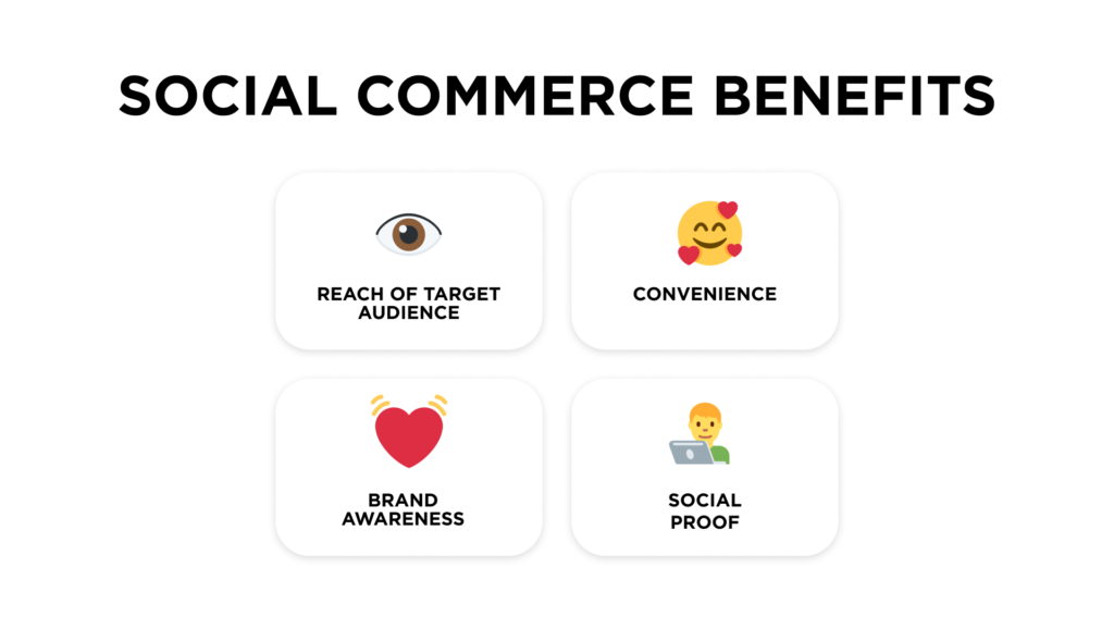 Shoppers enjoying seamless purchases through social media highlighting Social commerce 2026 benefits.